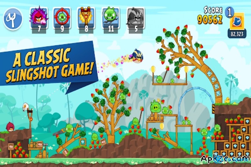 Lối chơi bắn tọa độ quen thuộc của Game Angry Birds Friends