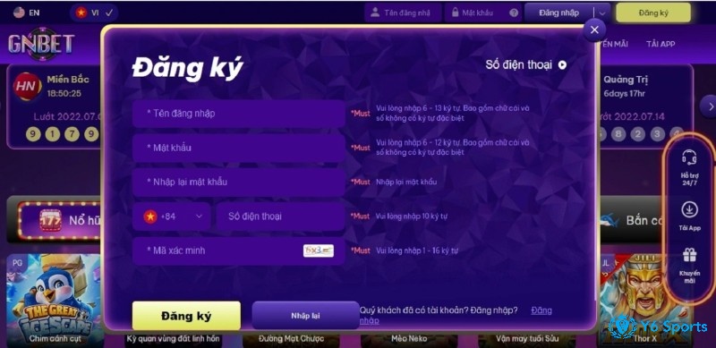 Đăng nhập Gnbet đầu tiên vào link chính thức của nền tảng