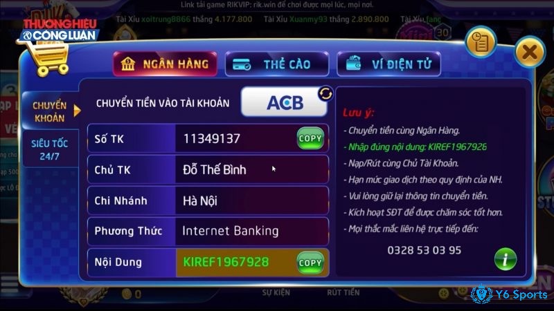 Hướng dẫn đăng ký và nạp tiền vào tài khoản tài xỉu online tại nhà cái uy tín