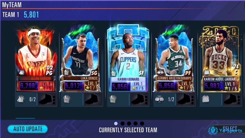 Thẻ cầu thủ đa dạng với nhiều cấp độ khác nhau là cốt lõi trong cách chơi NBA 2K mobile của việc xây dựng đội hình mạnh.