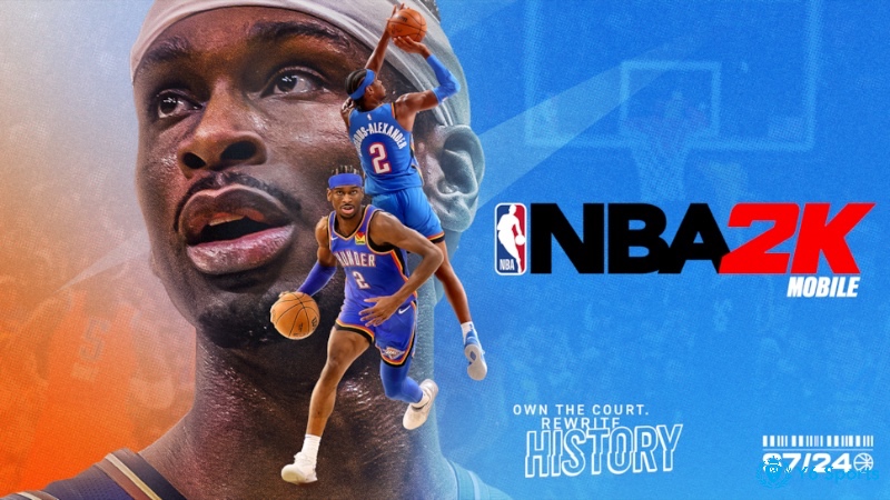 Giao diện tổng quan của NBA 2K Mobile, nơi bạn có thể truy cập các chế độ chơi và quản lý đội hình.