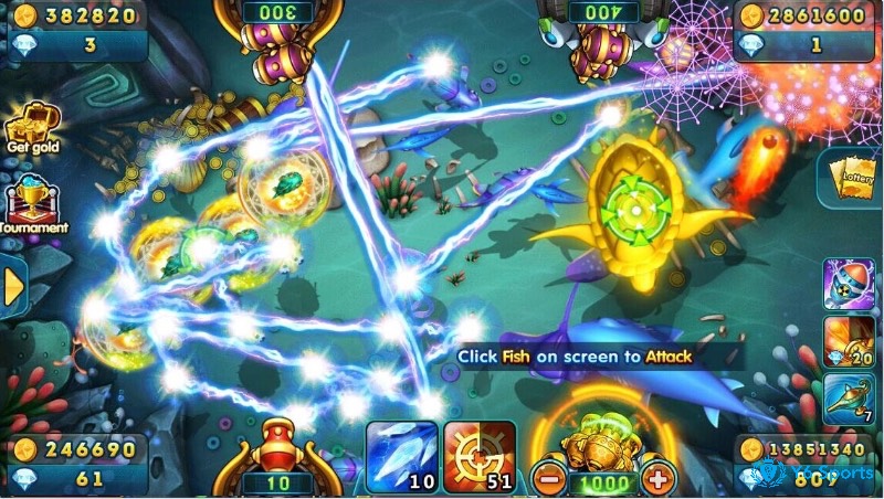 Fish Hunter – Champion nổi bật với đồ họa 3D đẹp mắt và chế độ boss xuất hiện theo lịch trình.