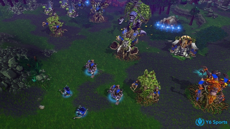 Giao diện cổ điển của DotA gốc trên nền Warcraft III – nơi khai sinh thể loại MOBA.