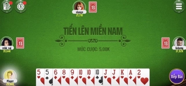 Game tiến lên miền nam 24h miễn phí hấp dẫn tại Việt Nam