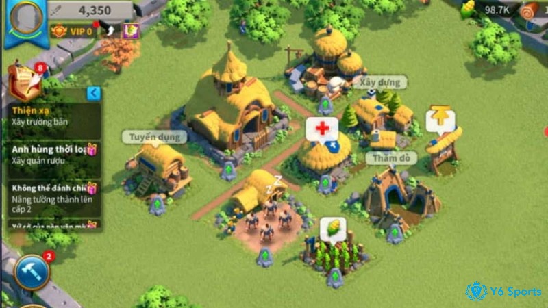 Xây dựng đế chế, chiêu mộ tướng và chiến đấu thời gian thực trong Rise of Kingdoms.