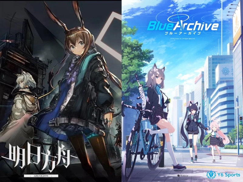 Người chơi Arknights và Blue Archive xây dựng đội hình chiến thuật, phòng thủ và vượt nhiệm vụ trong thế giới anime sống động