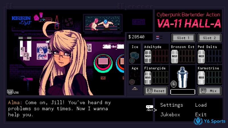 VA-11 Hall-A là top game visual novel Việt hóa kết hợp pha chế cocktail và lắng nghe câu chuyện trong thế giới cyberpunk.