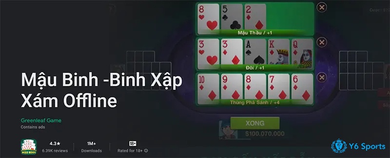 Bạn có thể tải game mậu binh offline cho android hay iOS ngay trên chợ ứng dụng của thiết bị