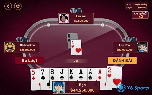 Người chơi ZingPlay Tiến Lên chọn bàn Miền Nam hoặc Đếm Lá, trò chuyện và gửi quà ảo tạo không khí thân thiện