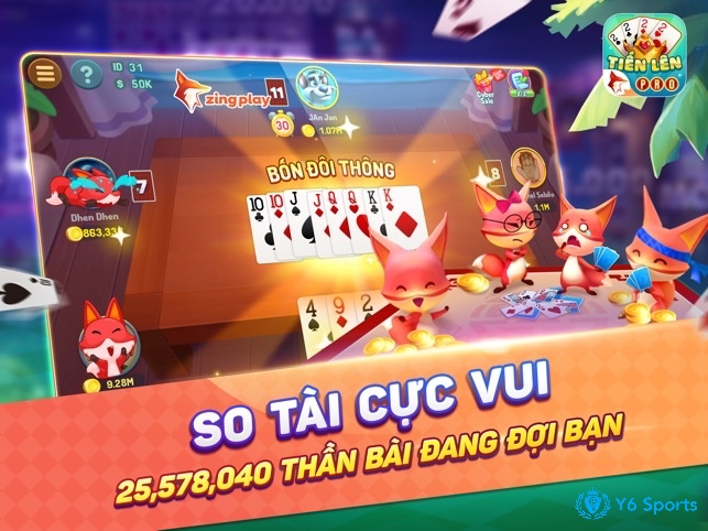 Người chơi trải nghiệm ZingPlay đánh bài Tiến Lên với giao diện sắc nét, hiệu ứng sống động và âm thanh chân thực, luôn được cập nhật theo chủ đề mới