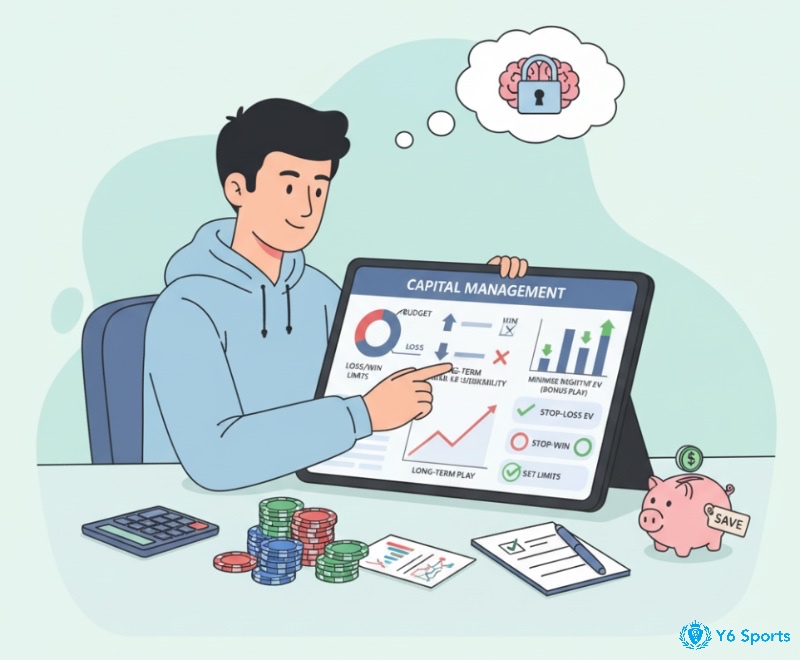 Người chơi Slot game quản lý vốn thông minh, chia nhỏ vốn và đặt giới hạn thua/thắng để tối ưu hóa tiềm năng từ scatter symbol