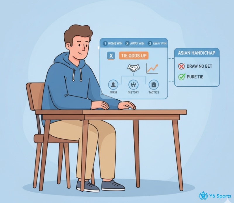 Người cá cược phân tích thực lực và lối chơi của hai đội để dự đoán kết quả hòa