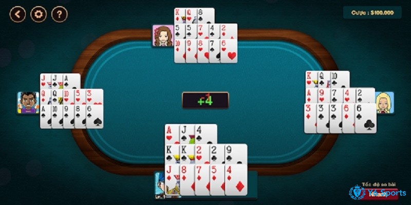 Sau khi mọi người đã đặt bài thì cần tiến hành lật bài để so sánh