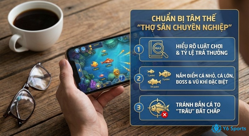 Checklist 3 bước chuẩn bị tâm thế Thợ săn chuyên nghiệp, khi bắn cá để thắng lớn: hiểu luật, điểm cá và tránh cá trâu