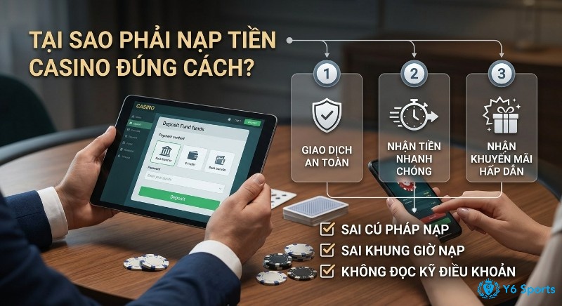 Cách nạp tiền casino an toàn, nhanh chóng, nhiều khuyến mãi và các lỗi cần tránh để không mất tiền oan
