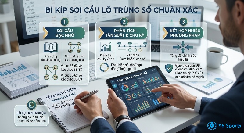 Quy trình 3 bước bí kíp soi cầu lô trùng số là gì chuẩn xác: bạc nhớ, phân tích tần suất và kết hợp phương pháp, tránh bỏ lỡ tín hiệu quan trọng