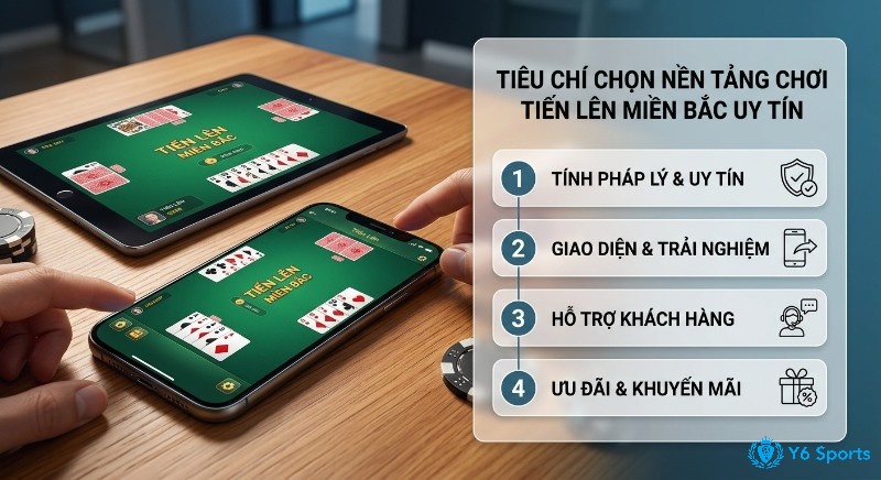 Checklist các tiêu chí chọn nền tảng chơi Tiến lên miền Bắc là gì online uy tín, bao gồm pháp lý, giao diện, hỗ trợ và ưu đãi
