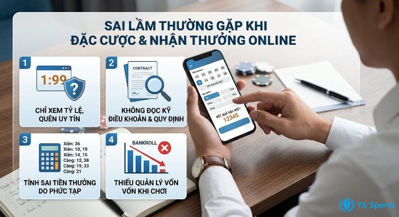 Tổng hợp 4 sai lầm thường gặp khi đặt cược và nhận thưởng lô đề online, từ tỷ lệ đến quản lý vốn hiệu quả