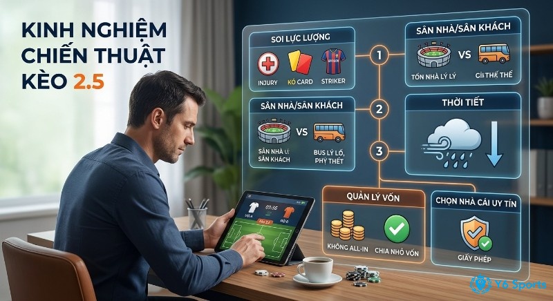 Checklist kinh nghiệm xương máu kèo hai rưỡi bóng đá: phân tích lực lượng, yếu tố sân nhà, thời tiết, quản lý vốn và nhà cái uy tín