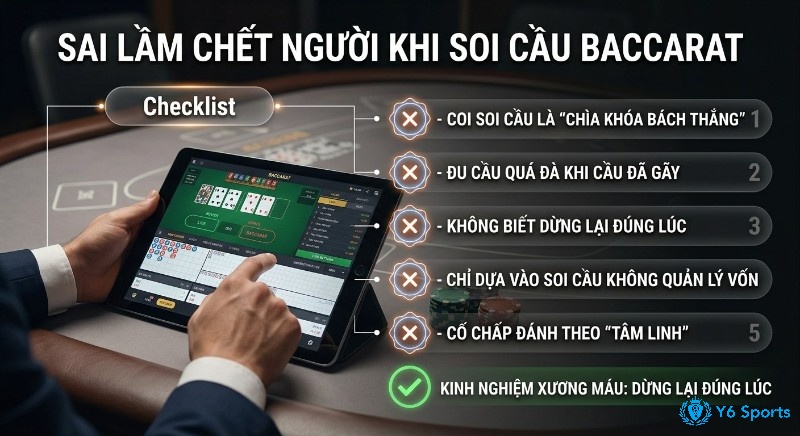 Checklist sai lầm chết người, khi soi cầu baccarat là gì cần tránh, và kinh nghiệm xương máu để dừng đúng lúc