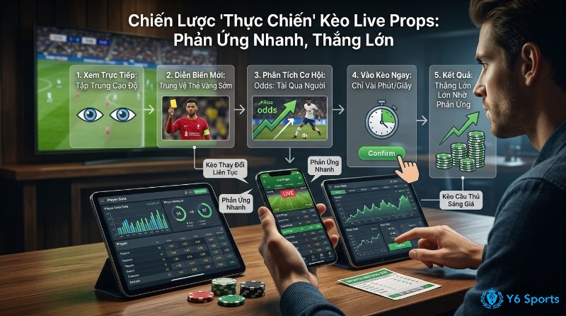 Người chơi theo dõi trực tiếp trận đấu, phân tích nhanh diễn biến trên sân và chốt cược linh hoạt theo từng tình huống phát sinh