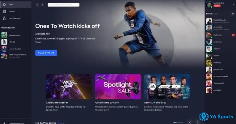 EA app hỗ trợ tải, cập nhật và sửa dữ liệu game của Electronic Arts